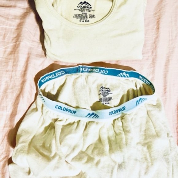 Coldpruf Cream Colored Thermal Set Fits Size XXS-S - Picture 1 of 2